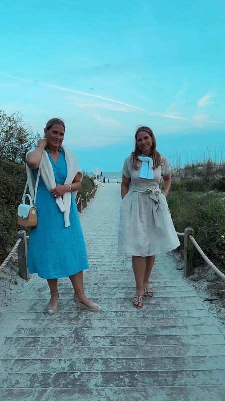 Love these coastal looks! So beautiful and easy to wear. Dresses are one of the easiest things to wear. Wearing size 8 in both.

#LTKover40 #LTKstyletip #LTKmidsize