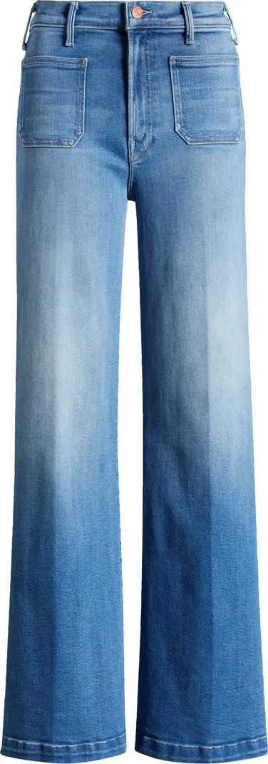 The Hustler Roller Patch Pocket Sneak Wide Leg Jeans | Nordstrom