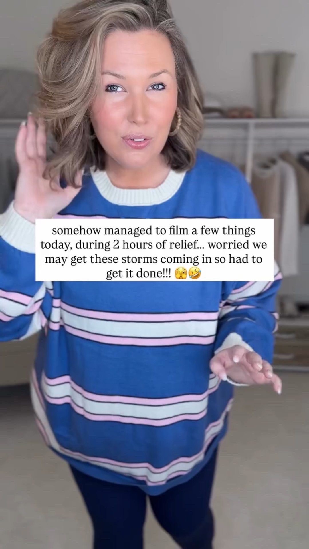 Obsessed with this top and buying it in all the colors! Wearing XXL as a 5’8 18/20/2X girlie. somehow managed to film a few things today, during 2 hours of relief from migraine….. worried we may get these storms coming in so had to get it done!!! 🫣🤣

#LTKSaleAlert #LTKMidsize #LTKPlusSize