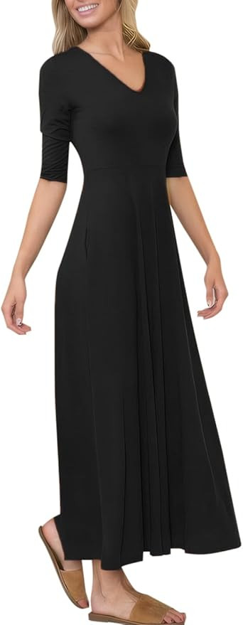Maxi Dress for Women Casual Loose Beach Dresses with Pockets for 2024 | Amazon (US)