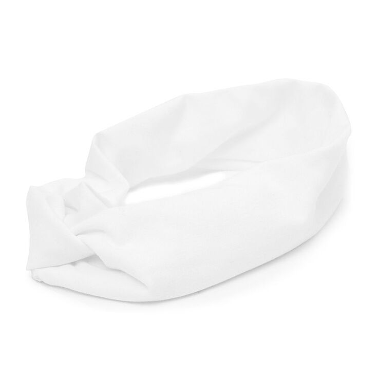 Wide Jersey Twisted Headwrap - White | Claire's (US)