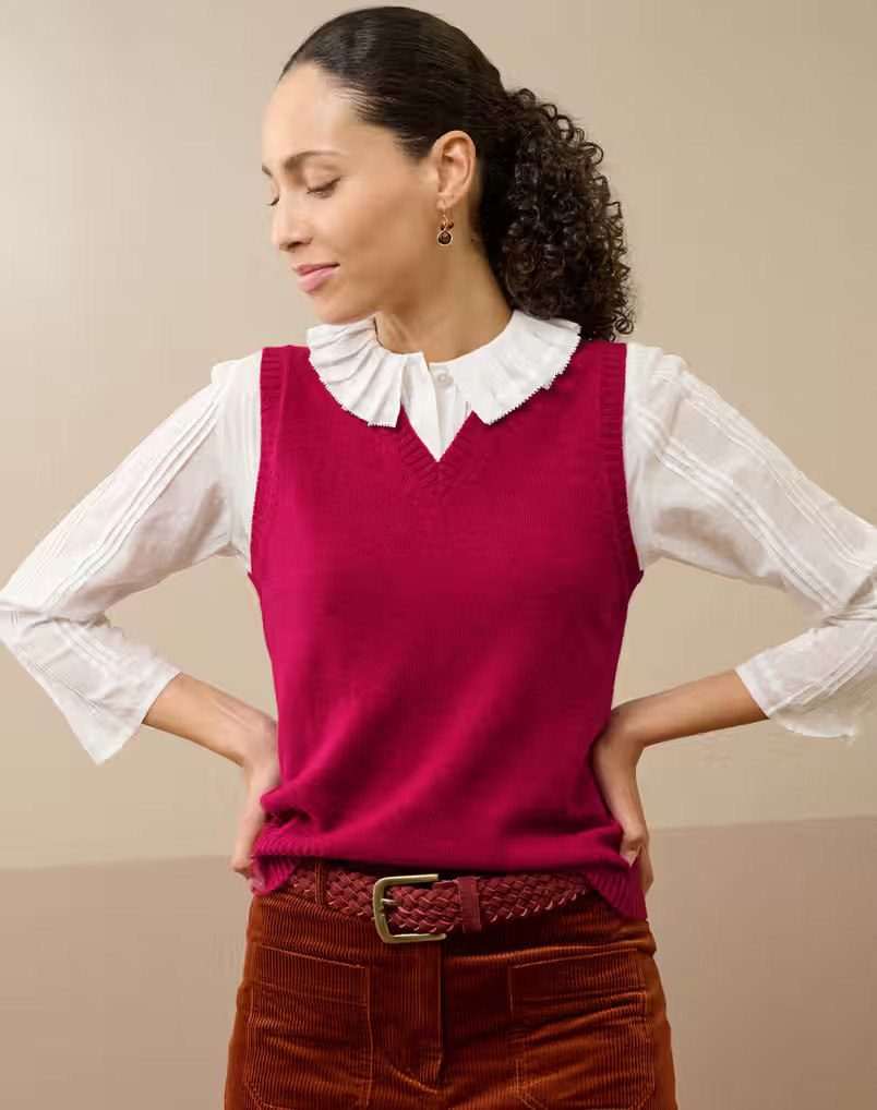 Cashmere V Neck Tank | Brora