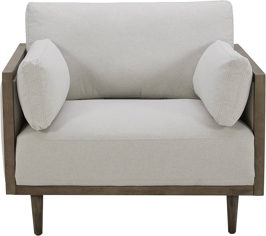 Amazon Brand – Stone & Beam Coast Wood-Trimmed Contemporary Living Room Accent Chair with Armre... | Amazon (US)