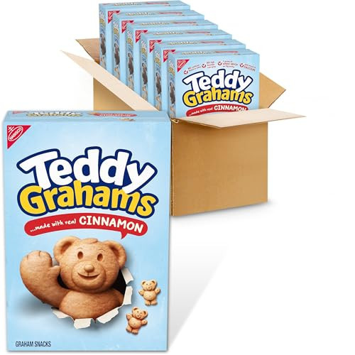 TEDDY GRAHAMS Cinnamon Graham Snacks, Bulk Kids Snacks, 6 - 10 oz Boxes | Amazon (US)