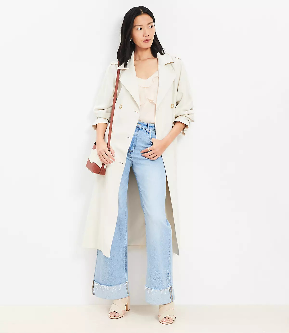Petite Fluid Trench Coat | LOFT
