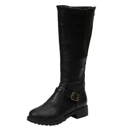 eileial Knee High Boots for Women Heel Pointed Toe Boots Side Zipper Long Boots(Black 9.5) | Walmart (US)