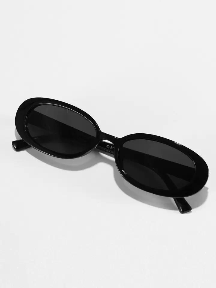 Oval Frame Fashion Glasses black Shades perfect For Parties, Costumes & Gifts | SHEIN