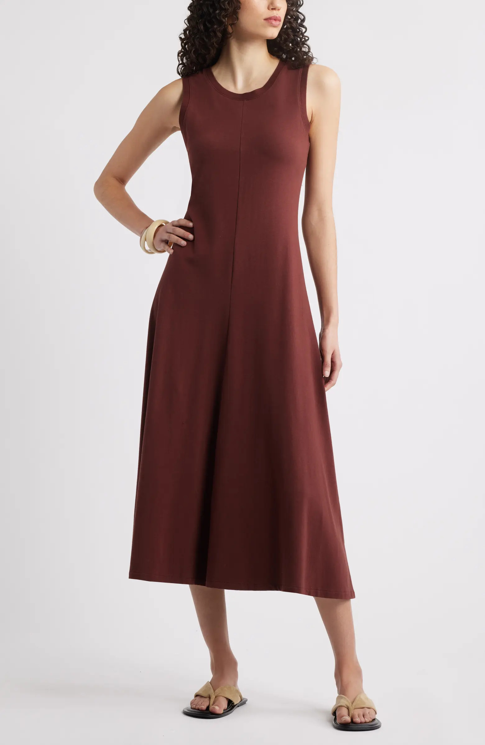 Nordstrom Sleeveless Cotton Blend Dress | Nordstrom | Nordstrom