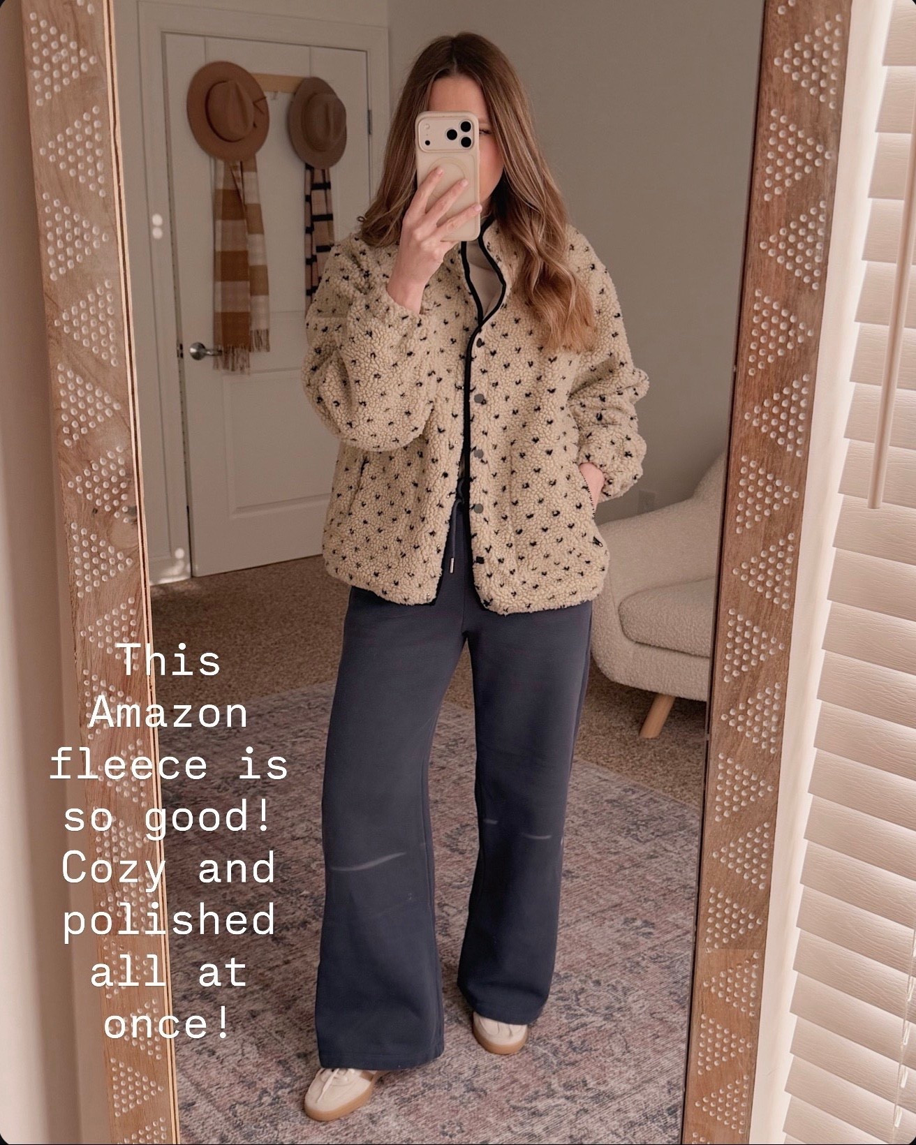 This Amazon fleece is one of those rare finds that looks pulled together but feels like loungewear. Easy to throw on now, and it transitions perfectly into early spring with a tee underneath.

spring outfit ideas women, amazon fashion finds women, cozy spring outfits, casual everyday outfits women over 40, elevated loungewear women, spring travel outfit ideas, neutral spring wardrobe essentials

#LTKootd #LTKOver40 #LTKgrwm