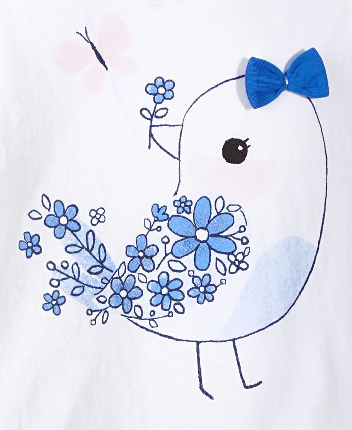 Toddler Girls Blue Bird Cotton T-Shirt, Created for Macy's | Macys (US)