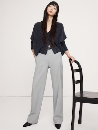 High-Rise Modern Straight Italian Wool Pant | Banana Republic (US)