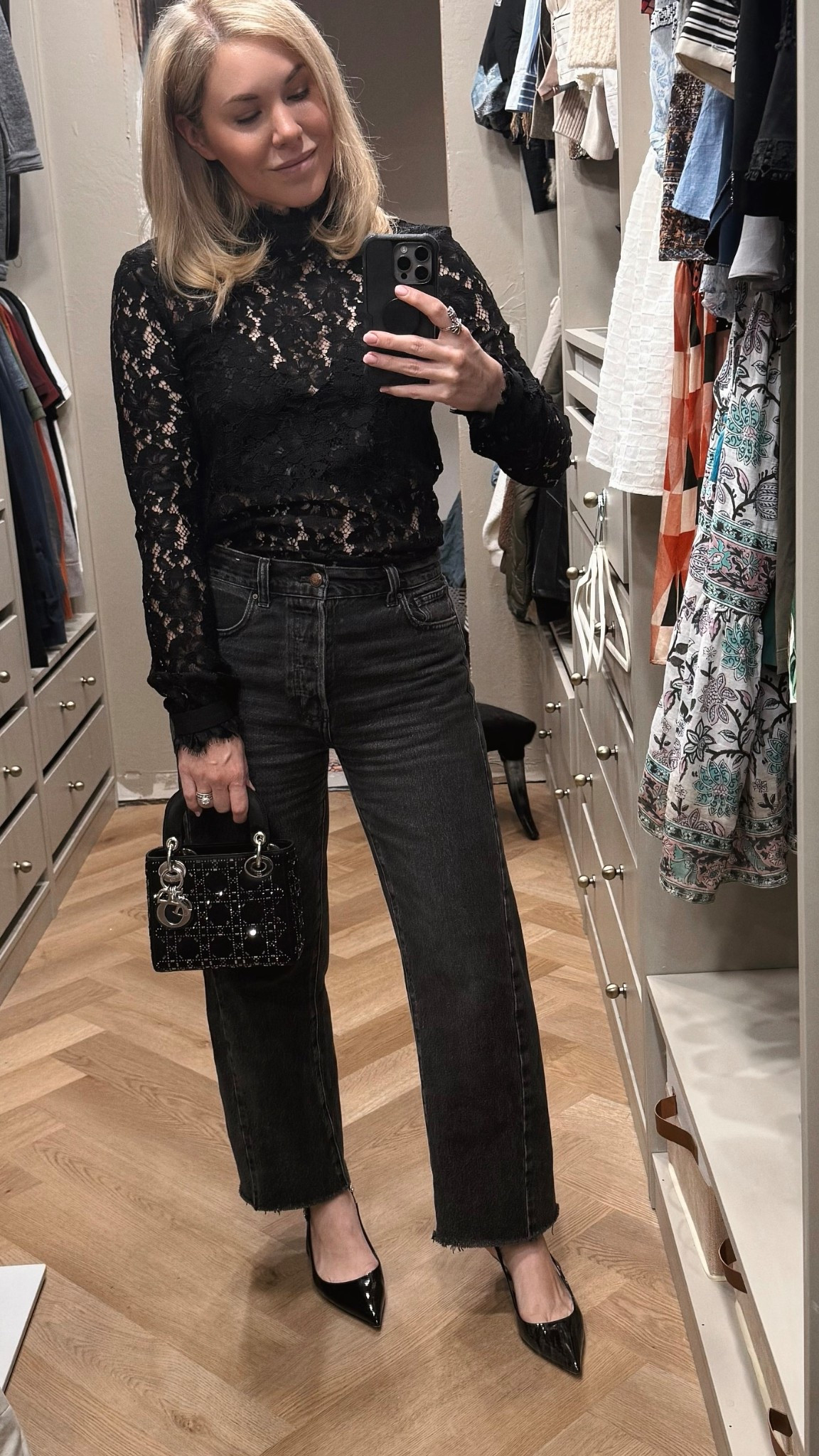 The ONLY barrel jeans I like
Date night 
Lace top


#LTKStyleTip #LTKdayinmylife #LTKootd