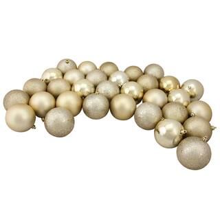 32ct. 3.25" Champagne Gold Shatterproof Ball Ornaments | Michaels Stores