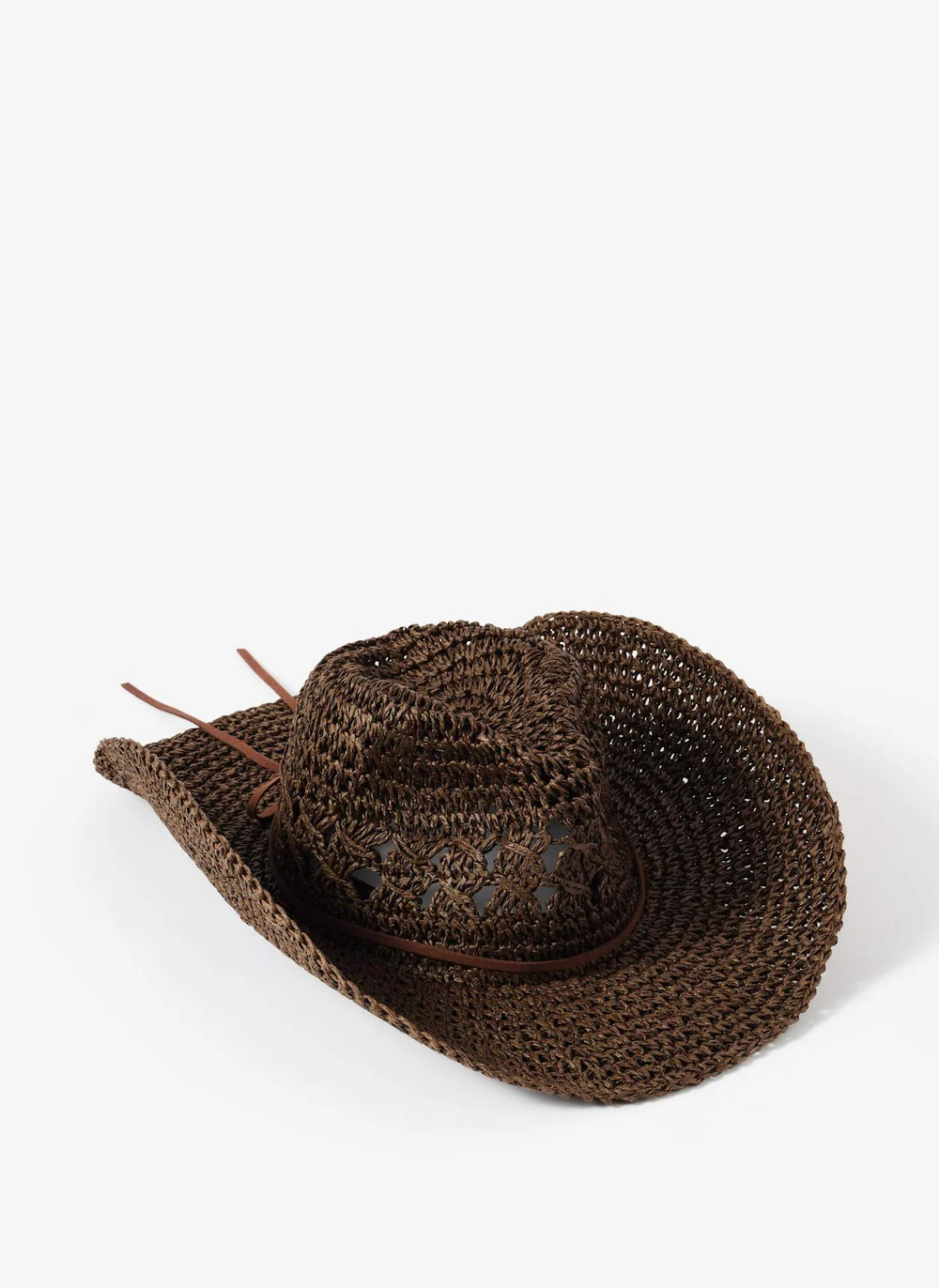 Brown Woven Cowboy Hat | Mint Velvet