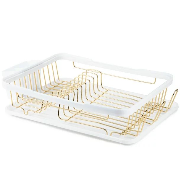 Thyme & Table Dish Rack with Cutlery Holder, White - Walmart.com | Walmart (US)