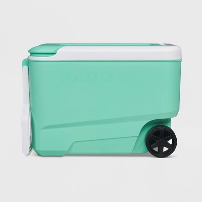 Igloo Wheelie Cool 38qt Rolling Cooler - Mint: 53 Can Capacity, Hard-Sided Design | Target