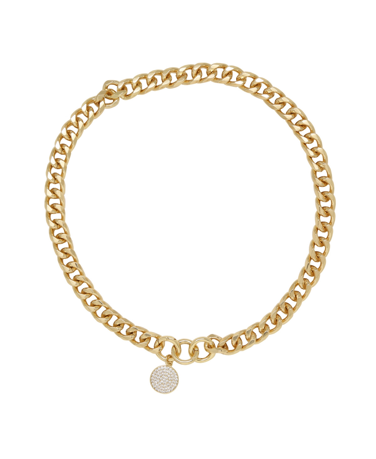 Ettika Crystal Disc Charm Chain Women's Necklace - Gold | Macy's