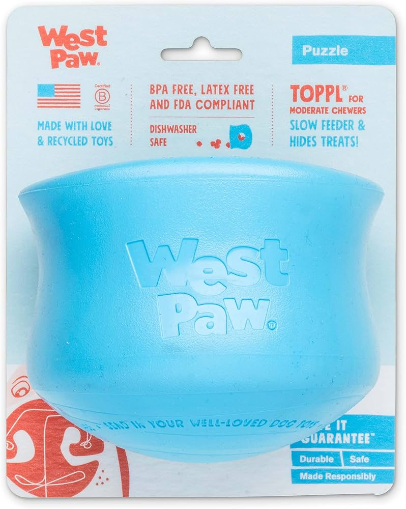 WEST PAW Zogoflex Toppl Treat Dispensing Dog Toy Puzzle – Interactive Chew Toys for Dogs – Do... | Amazon (US)