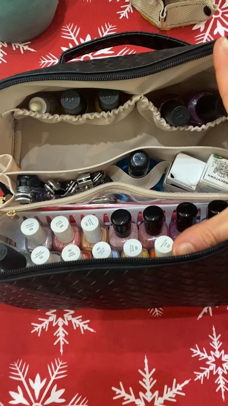 Large capacity makeup travel bag is perfect for organizing nail polish and manicure supplies #Amazon 

#LTKHoliday #LTKVideo #LTKfindsunder50
