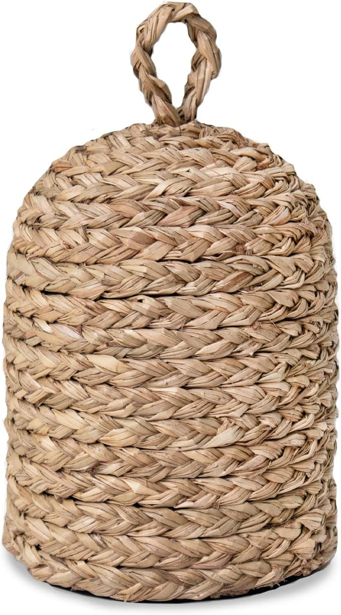 PEMAR Natural Wicker Door Stopper with Handle, Decorative Door Stop, Heavy Indoor Doorstop, Rusti... | Amazon (US)