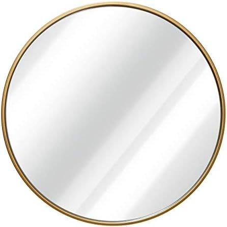 Gold Circle Wall Mirror 20 Inch Round Wall Mirror for Entryways, Washrooms, Living Rooms and More... | Amazon (US)