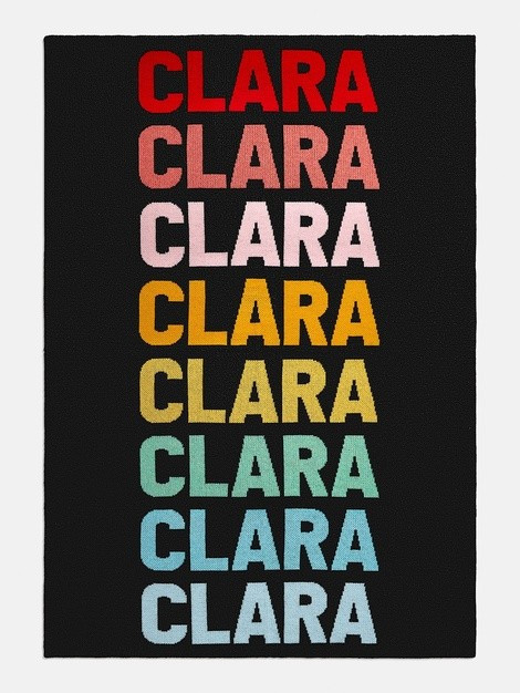 Ombre Name Blanket - Black / Rainbow | BaubleBar (US)
