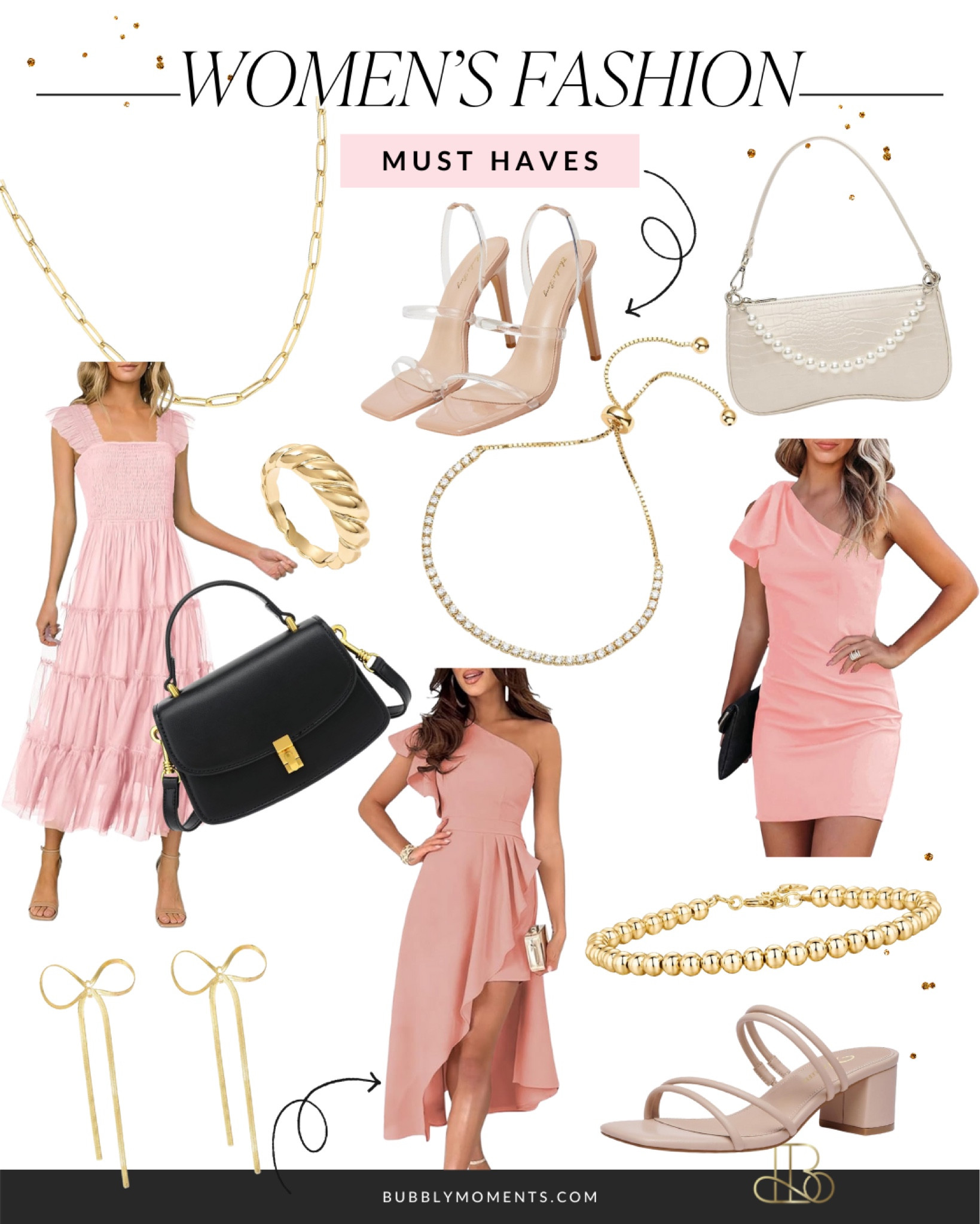 Elevate your look with our irresistible women's fashion essentials! Whether it's a glamorous dress, statement heels, trendy bags, or dazzling jewelry, we've got you covered for every occasion. 💃✨ #FashionForward #StyleGoals #DressUp #ShoeGame #BagLover #JewelryTrends #FashionAddict

#LTKstyletip #LTKU #LTKparties