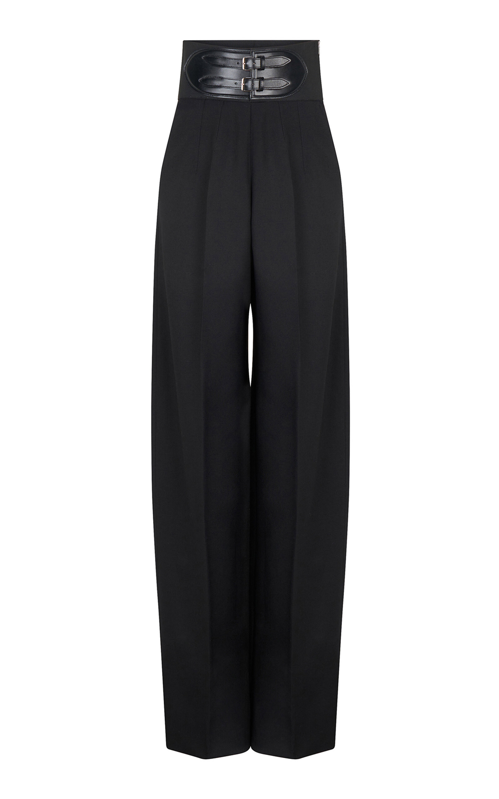 Belted High-Waisted Wool-Blend Pants | Moda Operandi (Global)