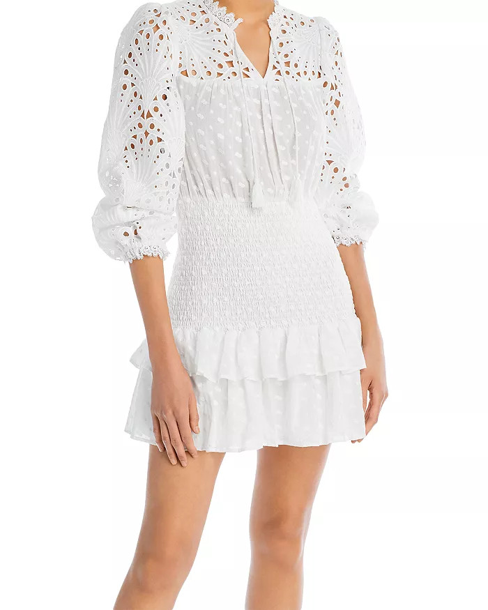 Smocked Eyelet Mini Dress - 100% Exclusive | Bloomingdale's (US)