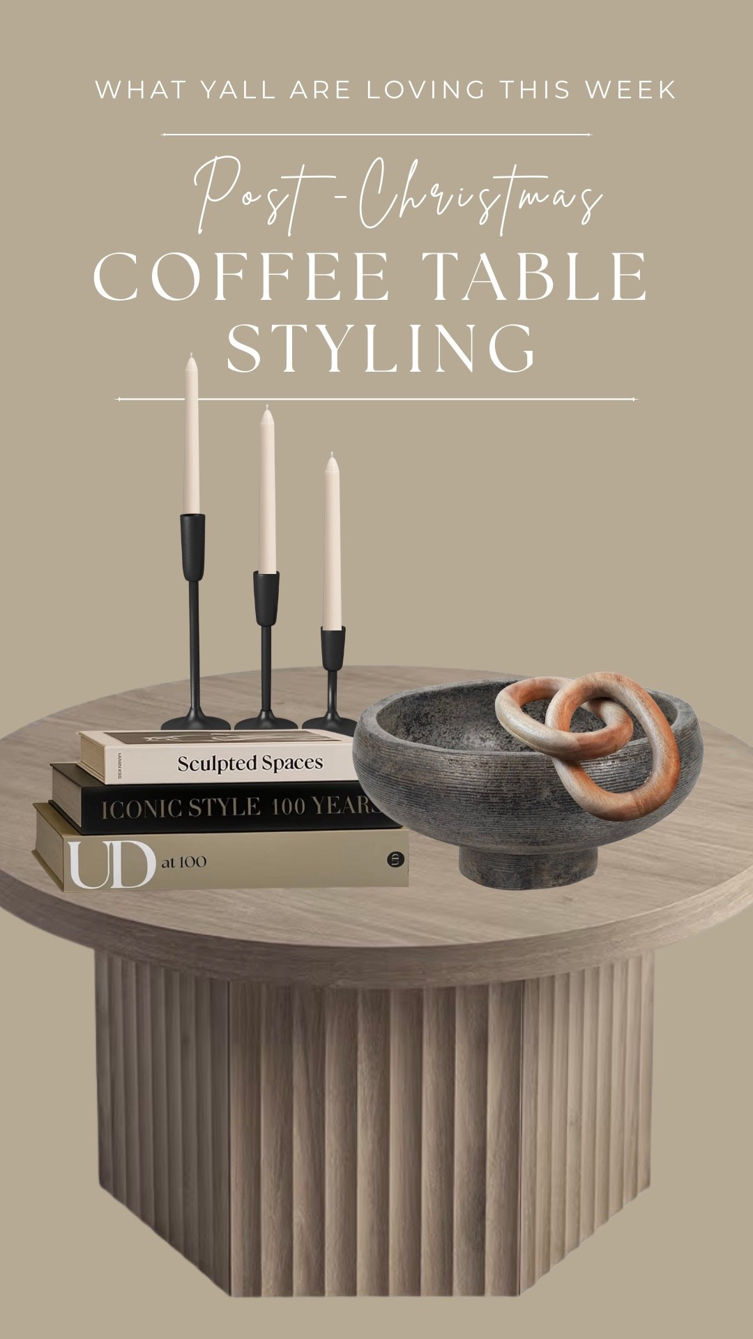 Remember the triangle method! Elements that are tiering in heights and grouped in 3s. 


•
•
•
Coffee table styling, modern organic neutral home decor, black bowl, books, faux books, shelves styling, entry way table , winter decor 

#LTKHome