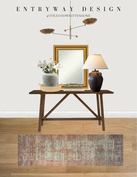 Entryway design using a mix of traditional and modern decor

Love this vintage inspired console table. It’s a dark stained pine!

Pine console table
Amber interiors
McGee and co
Studio McGee
Amber interiors dupe
Sputnik light fixture
Gold frame mirror
Entryway
Living room
Loloi rug
Wayfair

#LTKhome #LTKunder50 #LTKsalealert