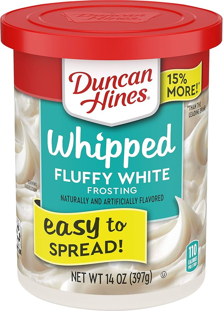 Duncan Hines Fluffy White Whipped Frosting, 14 Oz | Amazon (US)