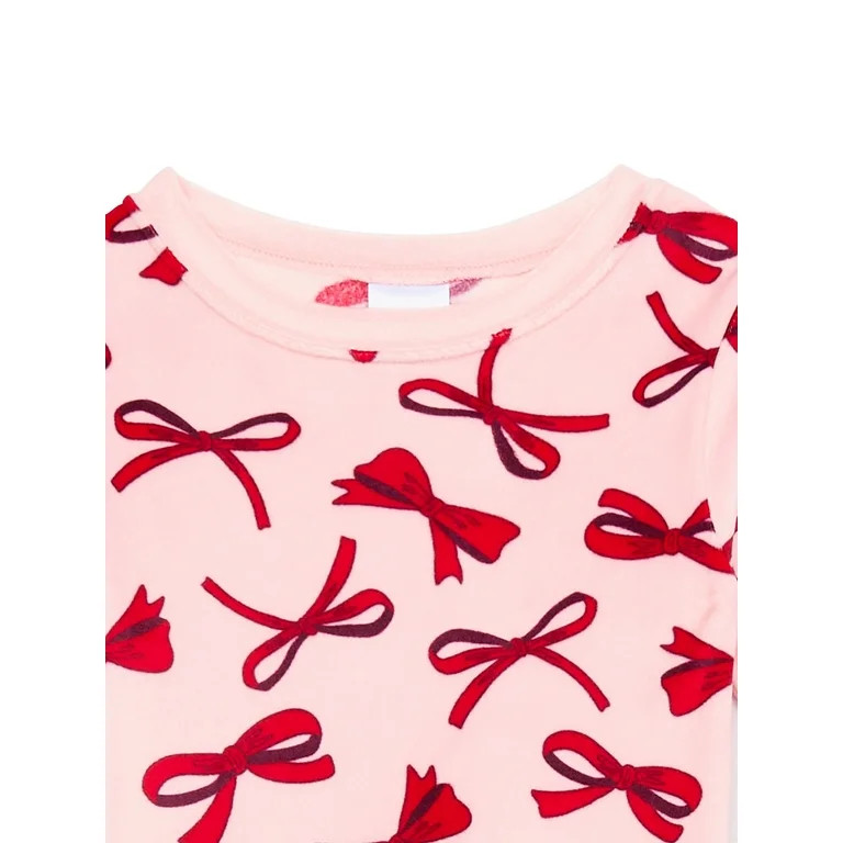 Holiday Time Girls Tight Fit Christmas Pajamas Set, 2-Piece, Sizes 4-10 - Walmart.com | Walmart (US)