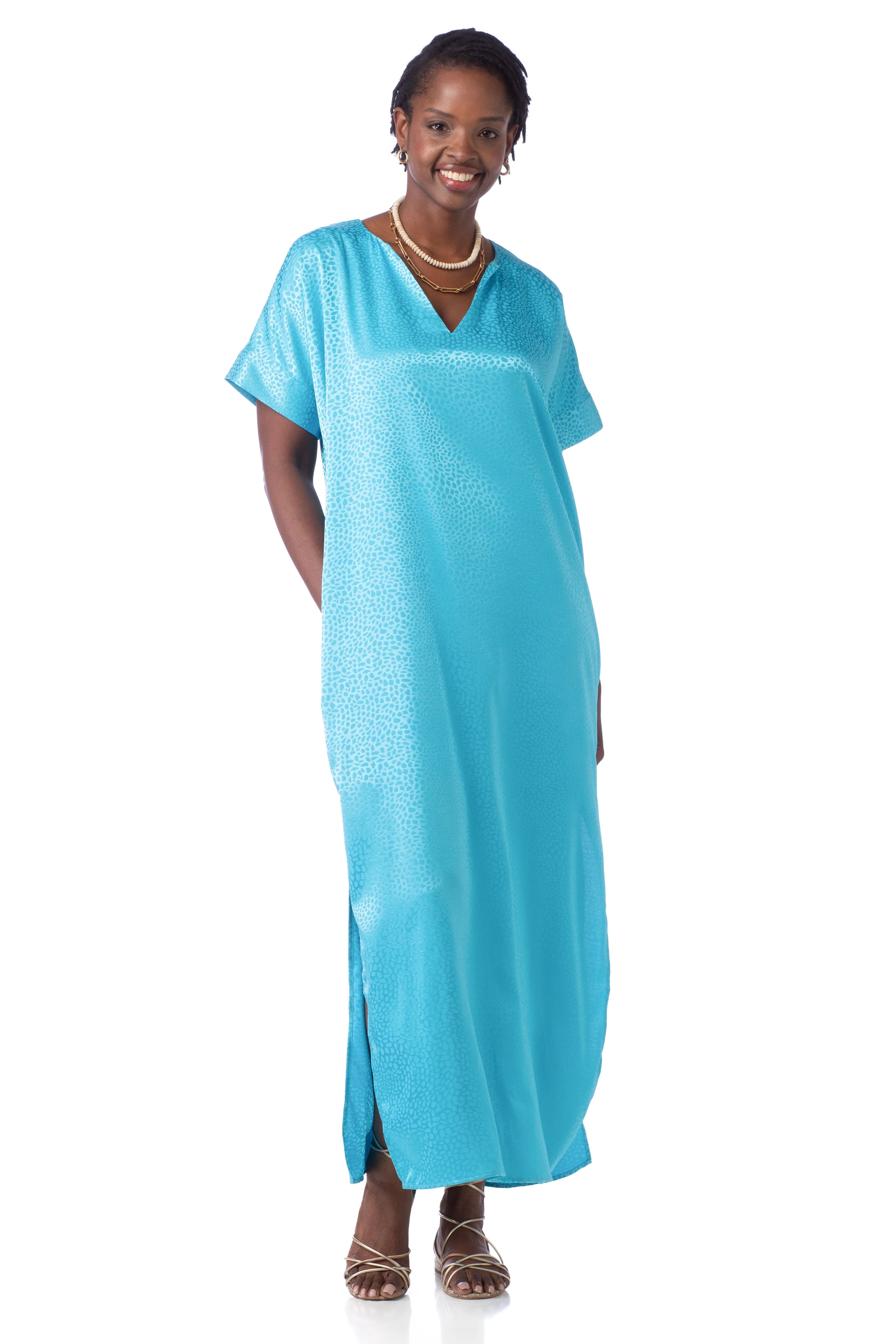 Shep Caftan in Biscayne Bay | CROSBY by Mollie Burch