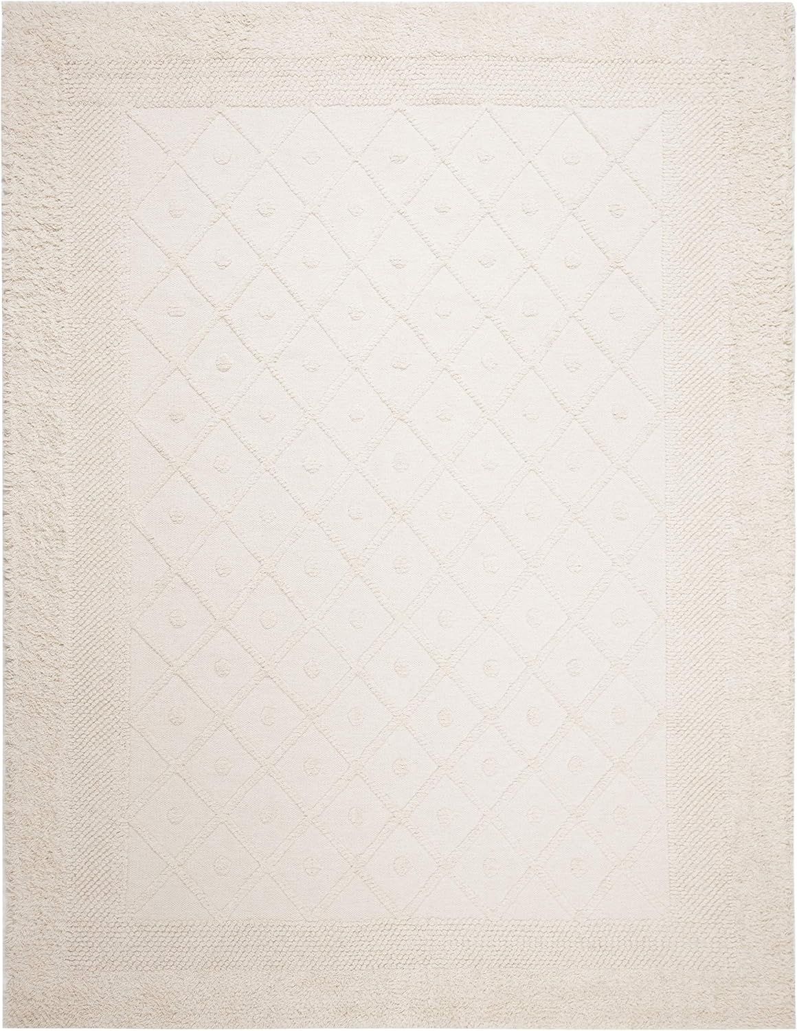 SAFAVIEH Kenya Collection 8' x 10' Ivory KNY952A Hand-Knotted Premium Wool Area Rug | Amazon (US)