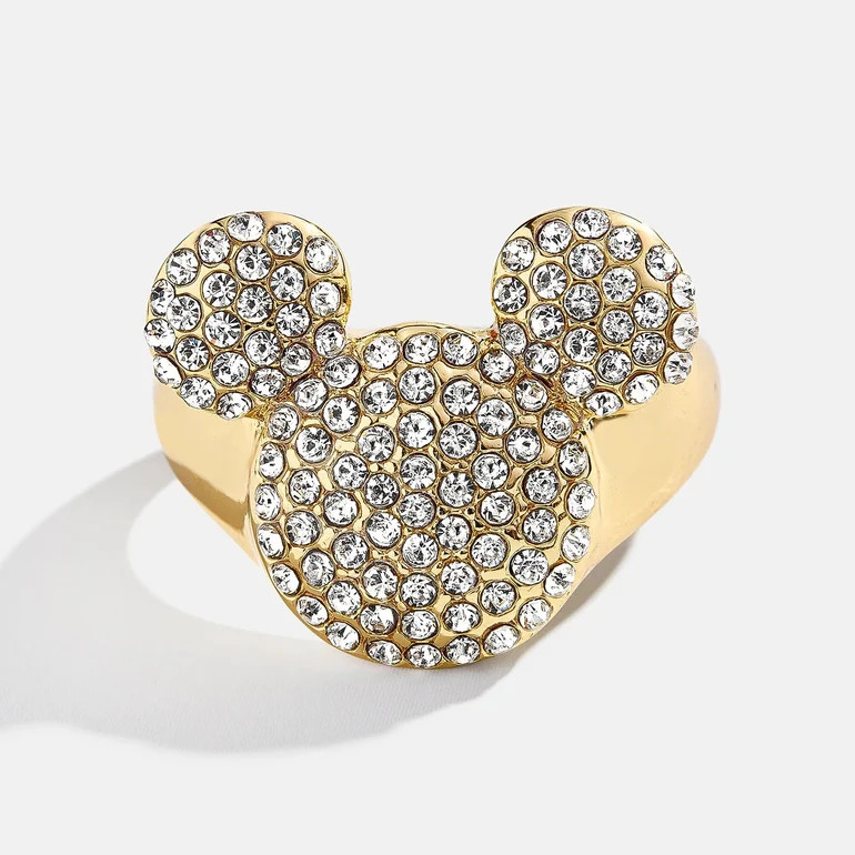 Disney Mickey Mouse Pav\u00e9 Bubble Ring - Gold/Pav\u00e9 | BaubleBar