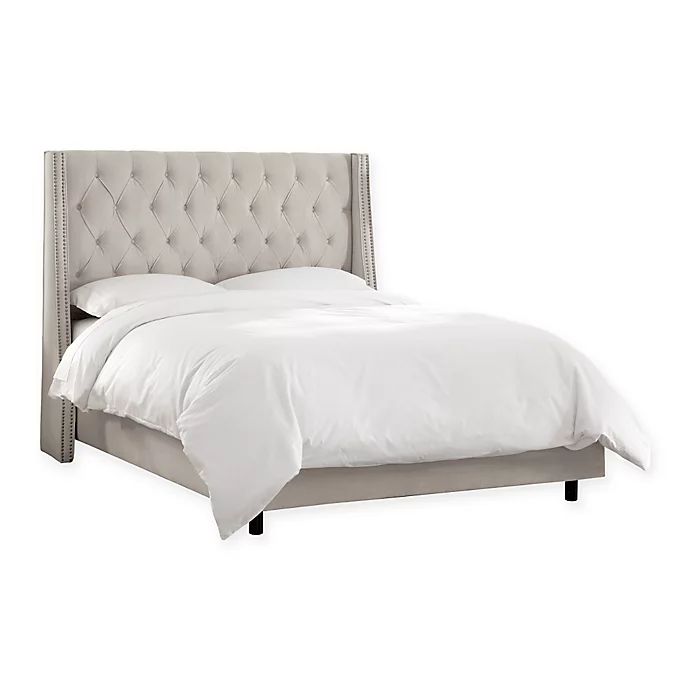 Loa Nail Button Tufted Wingback Velvet Bed | Bed Bath & Beyond