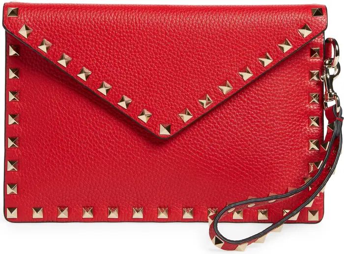 Medium Rockstud Leather Envelope Pouch | Nordstrom