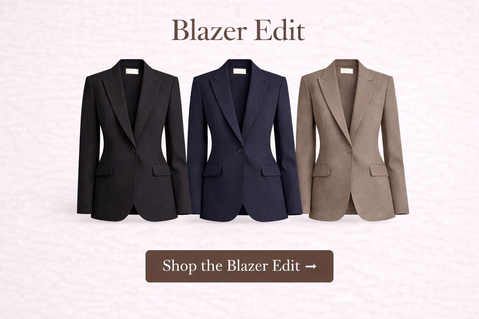 These are the styles that make getting dressed easier: one dark neutral, one navy, and one soft taupe to carry tailored looks, refined dresses, and business-casual formulas without losing structure.

Shop the Blazer Edit →

#LTKWorkwear