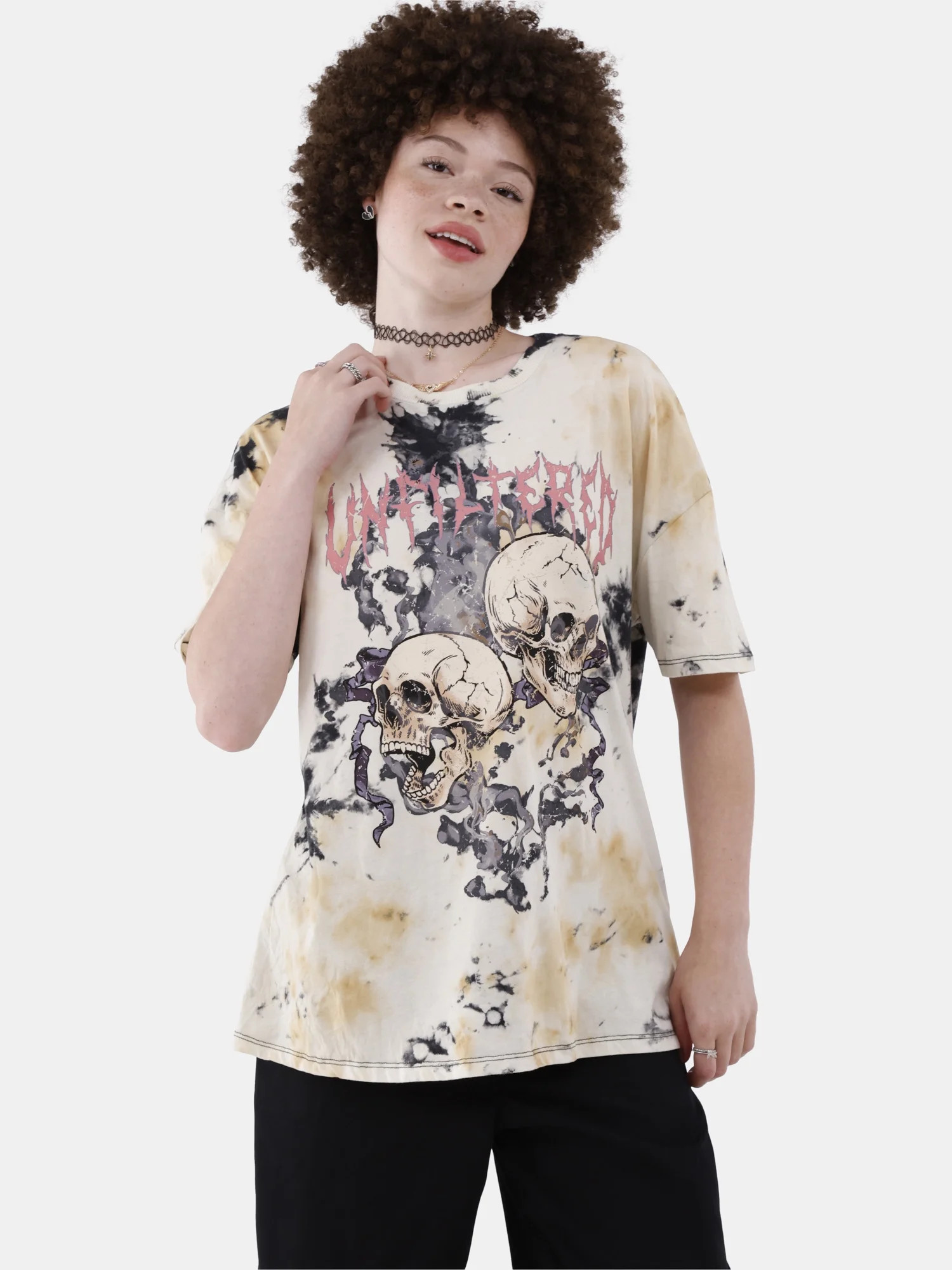 No Boundaries Graphic Boyfriend Tee, Women’s and Women’s Plus | Walmart (US)