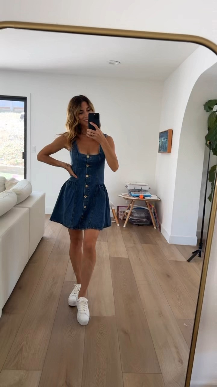 Loving this Lulus denim dress! 

 #LTKSeasonal #LTKStyleTip #LTKShoeCrush