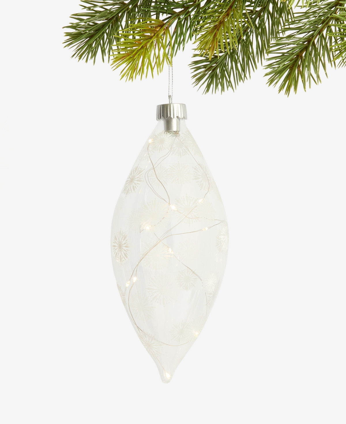 Holiday Lane Iced Delight Light Up Snowflake Finial Ornament, Macy's Exclusive | Macy's