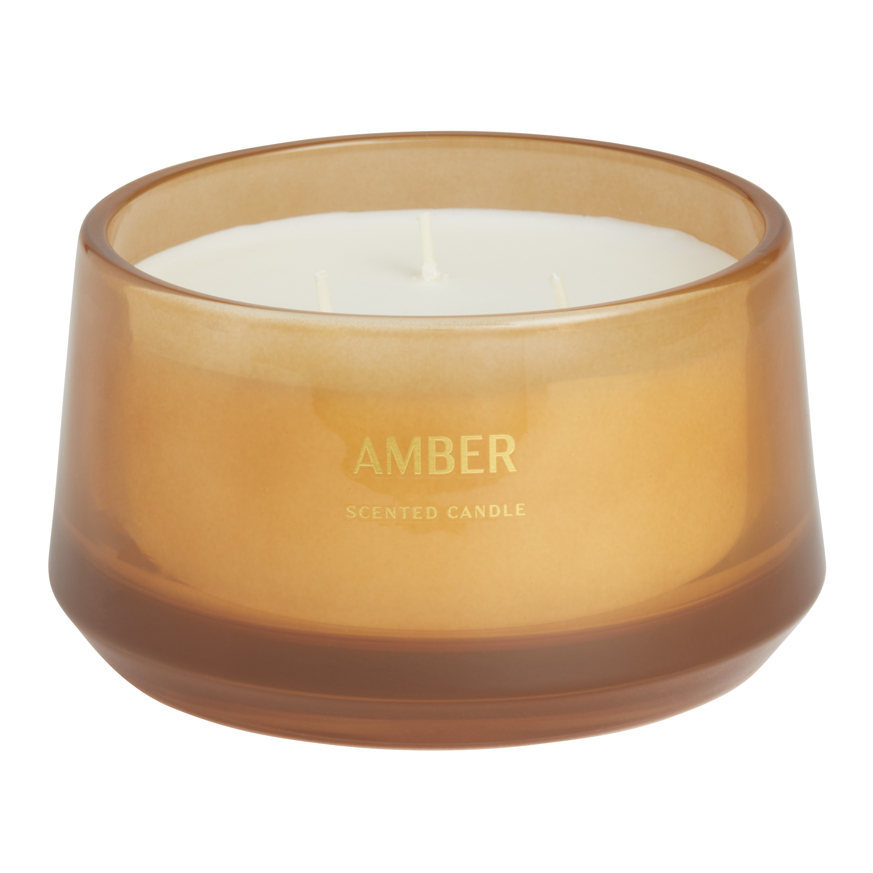 Gemstone Amber 3 Wick Scented Candle - World Market | World Market