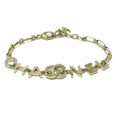 Auth CHANEL - Gold Clear Hardware Rhinestones Bracelet  | eBay | eBay US