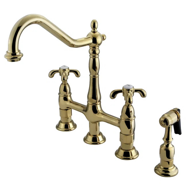 French Country Bridge Faucet with Accessories | Wayfair North America