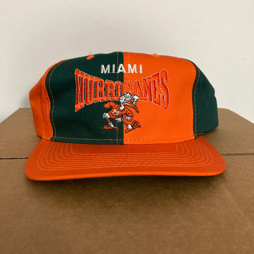 vintage Miami hurricanes snapback hat cap 80s 90s jesey university of Miami pinwheel | Etsy (US)