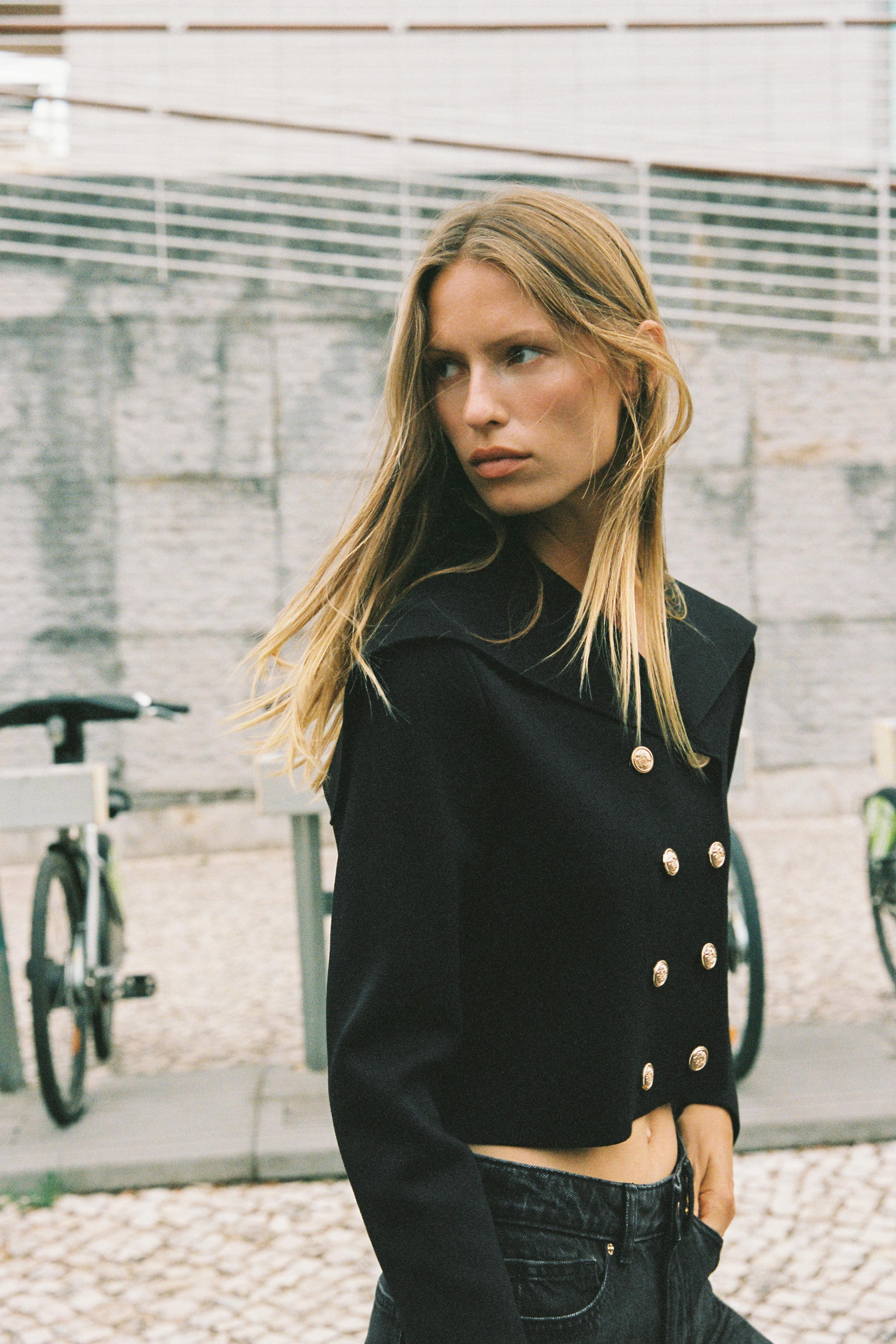 CROPPED KNIT WRAP JACKET | Zara US