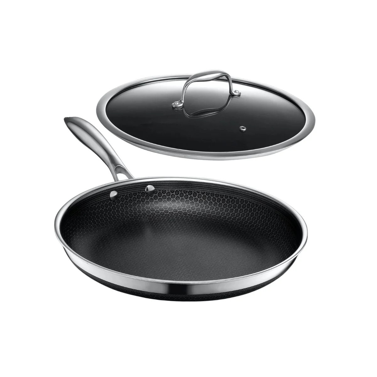 Hexclad 12" Hybrid Fry Pan with Lid | Zulily