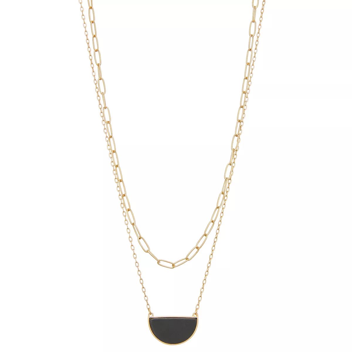 Sonoma Goods For Life® Gold Tone Half Circle Layered Necklace | Kohl's