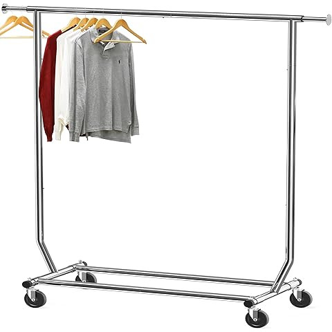 HOKEEPER Clothes Rack, Rolling Clothing Racks for Hanging Clothes, Portable Clothes Rack with Loc... | Amazon (US)